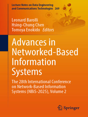 cover image of Advances in Networked-Based Information Systems